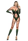 Sexy Cosplay Bodysuit Costume 3D Print Cosplay Jumpsuit Skinny Bodycon Holiday Catsuit for Women (Large, Sexy Jumpsuit)