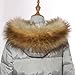 MAGIMODAC Faux Fur Collar detachable Hood Trim Replacement Neck Warmer Scarf Shawl Wrap For Winter Coat Jacket (Brown, 90cm/35.43’’)