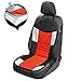 Walser Hunt nakładka na fotel samochodowy, uniwersalna nakładka na fotel samochodowy, oddychająca podkładka ochronna na fotel samochodowy, czerwony/czarny