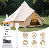 Zelt Reparaturset, 120ml Transparent nahtdichter für zelte mit Pinsel, Reparatur von beschädigtem/Nahtversiegeltem Zeltgewebe, Wiederherstellung der wasserdichten Barriere – Ansicht 6