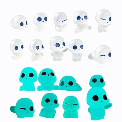 TENGWA Mononoke Kodama 10 Piezas 2 cm Elfos Resina Miniatura Estatua Azul Luminoso Pequeñas Figuras de Resina Adecuado para Dormitorio Decoración de Escritorio Halloween | Ya disponible en tu tienda friki favorita! En mundofriki.es!
