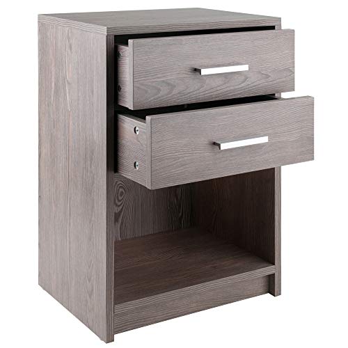 Winsome Wood Molina Accent Table, Ash Gray 15.75 In X 11.75 In X 23.62 In #TOP3