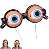Winking Glasses for Shows & Parties – Kinetic Crazy Eyes Glasses with Manual Blink Action, Blinking Glass for Performances (Classic)