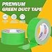 STIKPACK 2 Rolls Green Duct Tape, Heavy Duty Strong Industrial Colored Duct Tape 9mil x 2inch x 25yds Flexible, No Residue, Waterproof and Tear by Hand, Multi-Use for Indoor & Outdoor Repairs