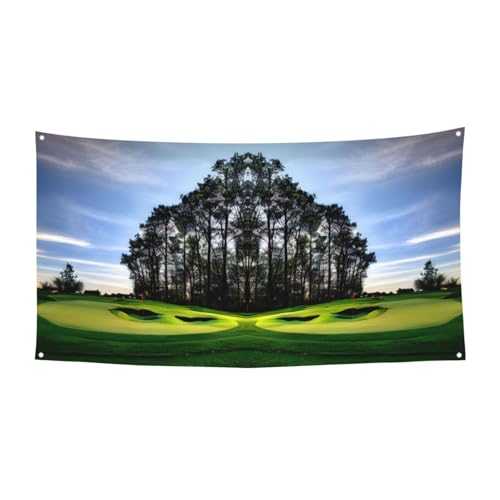 Golf Course & Tree Print Party Banner Backdrop