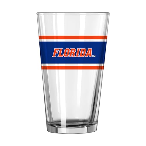 Image of Logo Brands NCAA 16 oz Pint Glass - Durable Glass With Bold Team Color- Chip-Resistant Rim Drinkware For Fans, Tailgates, Home Bars & Everyday Use
