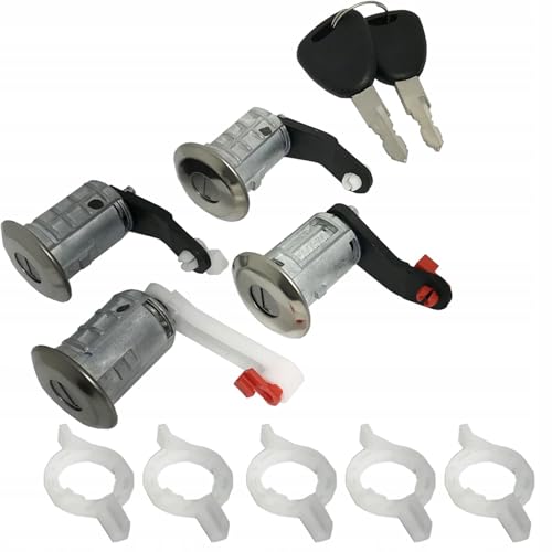 Image of Bohaner 7701470944 7701470945 Car Door Lock Cylinder Barrel Set with 2 Keys for Renault Master MK2 1998-2010 256522 256523