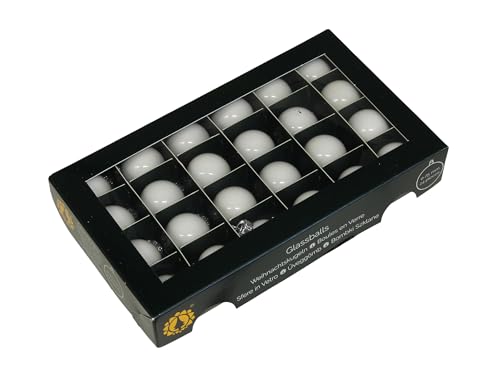 24 STK Glas Weihnachtskugeln Weiss Opal White Deko Kugeln Christbaumkugeln o402 Glaskugeln Chirstbaumschmuck Weihnachts Deko Kugeln