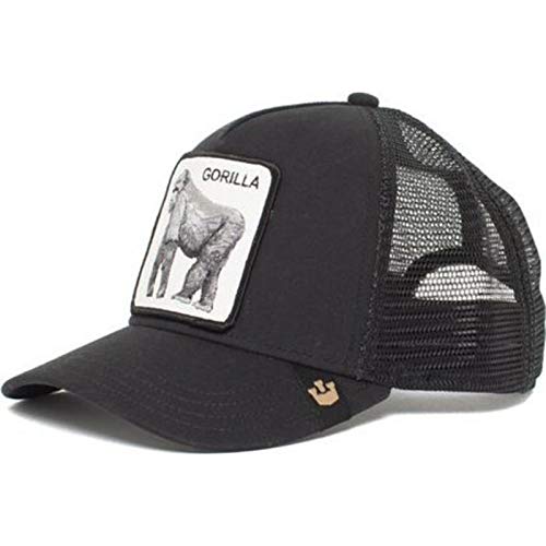 WAZHX Mesh Cap Sommer Baseball Cap Schwarz Trucker Net Hut Papa Hut Snapback Frauen Männer Gorillablack