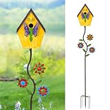 51” Bird Houses Stake for Outside, Metal Wild Bird Feeder...