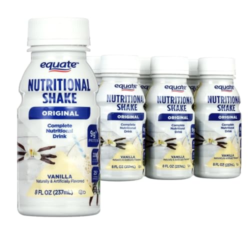 Equate Nutritional Protein Shake Vanilla 8oz Bottles (6 pack)