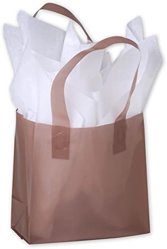 EGP Frosted High Density Shoppers, 250 Count, 8 x 5 x 10 (Espresso/Chocolate)