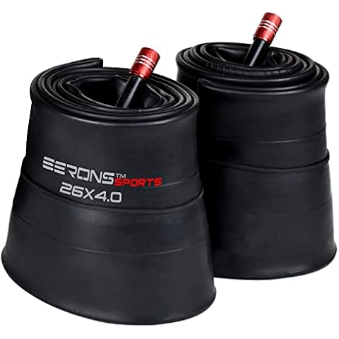 26x4 Inner Tube for Fat Tire Bicycles - Schrader Valve, Fits 26x3-26x4.5 Tires, Butyl Rubber & Metal Valve Cap Included - 2 Pack Cover