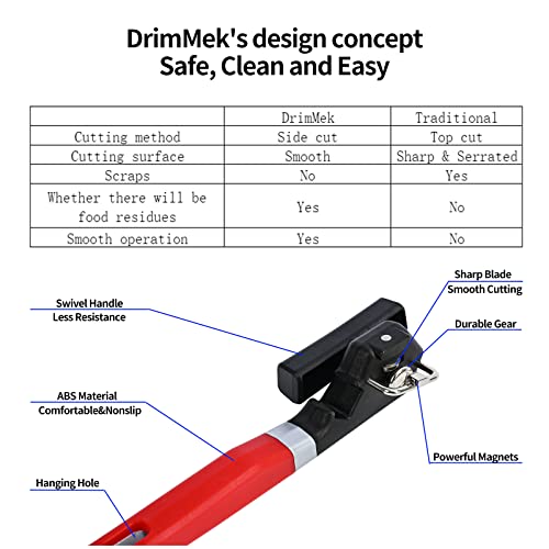 Drimmek Can Opener Manual+Jar Opener,Safe- Easy- Clean Side Cut Can Opener For Home, Kitchen And Dining Room #TOP2