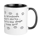CafePress - Lustige Tasse mit Hunde-Nasen-Motiv – einzigartige Kaffeetasse, Kaffeetasse, Teetasse