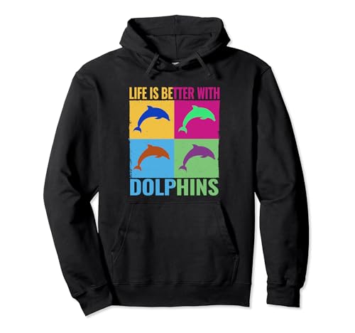 Dolphinkeeper La vida es mejor con los hombres coloridos de Dolphinkeeper Sudadera con Capucha