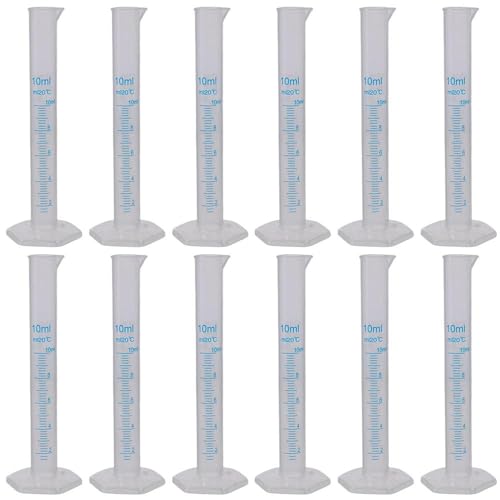 Cilindro de medición de 10 ml con base hexagonal de alta calidad y precisión
