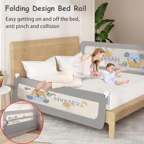 EAQ Foldable Baby Bed Rails Guard for Toddlers, Folding Swing Down Bed Rail for Crib,Portable Baby Bed Rails Guard Bumper for Queen Full King Twin Crib Bunk Size Bed by EAQ - Image 6