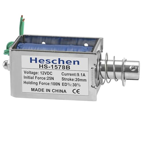 Électroaimant solénoïde Heschen HS-1578B 12V 50N pour automatisme