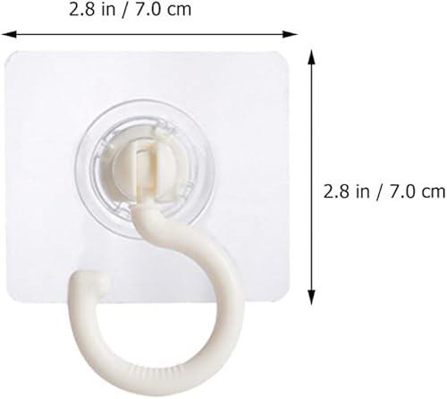 Miniatura 6 de 4 ganchos giratorios de techo para bata, ganchos de pared para colgar en la pared, ganchos adhesivos con ventosa, gancho para toallas, colgador