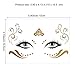 Konsait 8 Sheets Face Tattoo Sticker Metallic Temporary Transfer Tattoo Waterproof Face Jewels for Women Girls Make Up Dancer Costume Parties, Shimmer Glitter Gold Tattoos,Scale Tears Butterfly Freckl