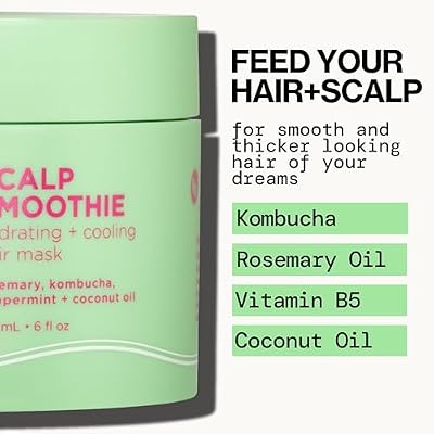 Pacifica Scalp Smoothie Hydrating Scalp Treatment & Leave-On Hair Mask, Cooling Relief for Dry, Flaky, Itchy Scalp & Thinning Hair, Vegan & Cruelty-Free, 6 fl oz
