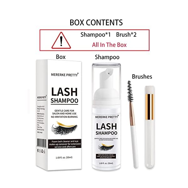 Wimpernverlängerung Shampoo 50 ml + Pinsel - Augenlid Schaumreiniger - Sensitive Paraben- und Sulfatfrei… – Bild 10