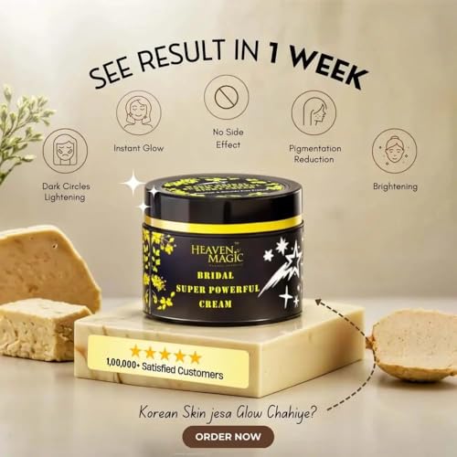 Image of Heaven Magic Bridal Super Powerful Night Cream | Skin Brightening and Whitening Cream | Reduces Fine Lines | Removes Pigmentation | See Results in 7 Days