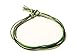 Green, Black, and Natural Six String Hemp Anklet - Handmade