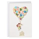 Hallmark Signature Disney/Pixar Up Anniversary Card for Couple (Heart Balloons)