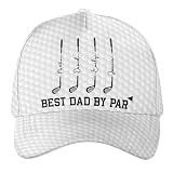 Dad Swings Like Pro - Personalized Classic Cap, Best Dad By Par, Best Grandpa By Par - Personalized Cap, Golf Golfing Hat, Custom Daddy Cap with Kids Names, Father's Day Hat Gifts