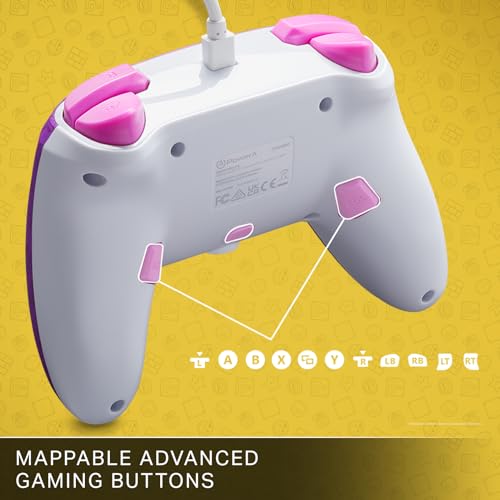 PowerA Manette filaire améliorée pour Nintendo Switch modèle Switch OLED et Switch Lite accessoire de jeu manette de jeu manette filaire sous licence officielle Mario: Princess Battle - vue 2