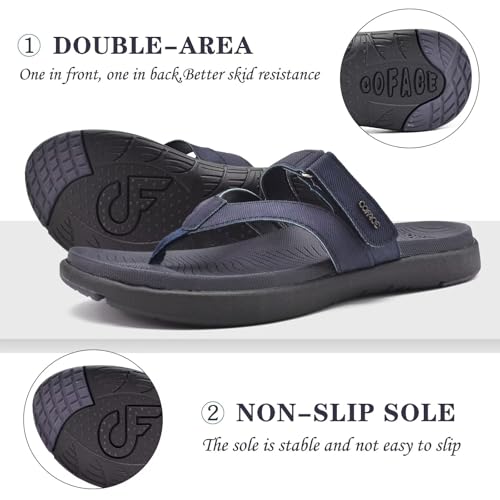 Image of COFACE Womens Orthopedic Flip Flops Arch Support Yoga Walking Thong Sandals