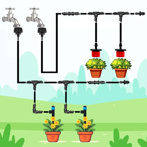 TTioDri 60 Pack Drip Irrigation 1/4" Barbed Elbow Fittings, Drip Line Barbed 90 Degree Elbow Connectors for 1/4 Inch Irrigation Tubing Micro Irrigation Connection Parts for Garden Sprinkler Systems by TTioDri - Image 7