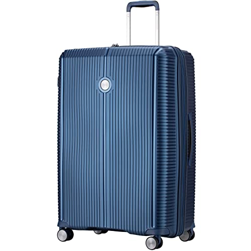 Verage Medium Luggage With Spinner Wheels, Expandable Hardshell Spinner Suitcase for Travel, TSA Approved (28-Inch, Blue)
