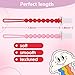 4-Pack Silicone Pacifier Clips with One-Piece Beads for Baby Boys and Girls - Flexible and Rust-Free Holders for Teething Relief and Baby Essentials, Safe for Newborns (Pink)
