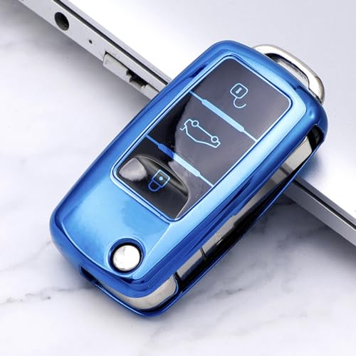 Protège clé bleu en TPU pour VW Passat, l'accessoire idéal de votre quotidien