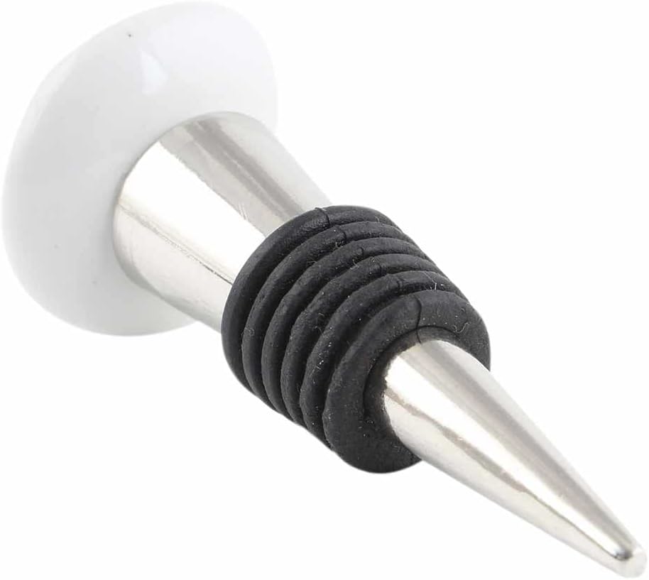 Indian Shelf Wine Stopper | Rubber Ceramic Wine Corks | Alphabet Flat Wine Bottle Toppers [Multicolor, 1 Pack]