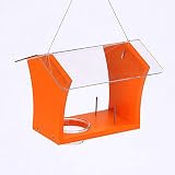 Birds Choice GSOF Bird Feeders, Oriole Feeder, 10.5" L X 8.75" W X 7.625" H, Orange/Clear