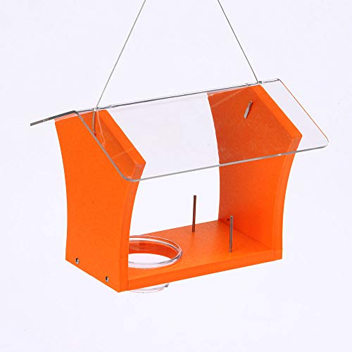 Birds Choice Gsof Bird Feeders, Oriole Feeder, 10.5" L X 8.75" W X 7.625" H, Orange/Clear #TOP22