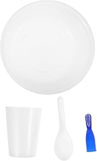 ABOOFAN 4pcs Prison Use Bowl Cup Spoon and Toothbrush Set Portable and Convenient Jail Supplies for Daily Hygiene
