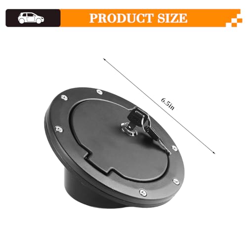 Sandfren Fuel Filler Door, Aluminum Alloy and ABS Material, Black 2 by Sandfren - Used condition - Image 2