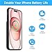 Battery Case for iPhone 15 Plus, [12000mAh] Enhanced Rechargeable Portable Qi Wireless Charger Case Battery Pack Support CarPlay Wireless Charging Case Compatible with iPhone 15 Plus (6.7 inch)-Black