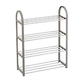 ZAPATERO METAL CROMADO GRIS 50 X 19 X 65 CM, TUBOS EN HIERRO CROMADO, BASE DE POLIPROPILENO.