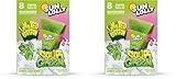 Sun Lolly Wassereis Sour Green Kiwi & Zuckerwatte 8 Stk | Limited Edition | Mit Fruchtsaft | Ohne künstliche Süßungsmittel | Glutenfrei (Packung mit 2)