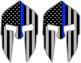 Pair â€“ Spartan Helmet Vinyl Decals | Stickers Helmets, Hard Hats, Stealthy Police Black Ops American Flags Blue Line