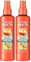 Garnier Fructis Damage Eraser Keratin 10-in-1 Leave-in Spray 150ml (Pack of 2)