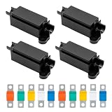 4Pcs Midi Fuse Holders with 10Pcs 30/40/60/80/100Amp Fuses, Car Fuse Holders and Midi Fuses Set Universal High Current for Cars Trucks Caravans Construction Vehicles Agricultural Machinery Buses