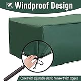 Outsunny Outdoor Garden Furniture Cover Waterproof, Anti-UV 600D Heavy Duty Oxford Fabric Patio Furniture Cover for Rectangular Sofa Table Set, Green, 205 x 145 x 70 cm - Image 3