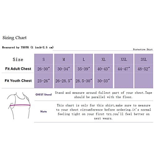 Tuoyr Padded Compression Shirt Chest Protector Heart Guard Sternum Protective Sleeveless Vest For Football Baseball Lacrosse And Goalies - Youth & Adult Sizes #TOP4